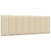 vidaXL Coussin de t&ecirc;te de lit Hanko cr&egrave;me 140 cm tissu