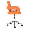 vidaXL Chaise pivotante de salle &agrave; manger Orange Similicuir
