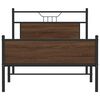 vidaXL Cadre de lit sans matelas ch&ecirc;ne marron 100x200 cm