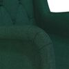 vidaXL Fauteuil avec pieds en bois d'h&eacute;v&eacute;a solide Vert fonc&eacute; Tissu