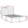 vidaXL Cadre de lit sans matelas bois massif 120x200 cm