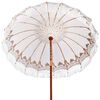 vidaXL Parasol balinais avec base Cr&egrave;me 215 x 215 x 260 cm