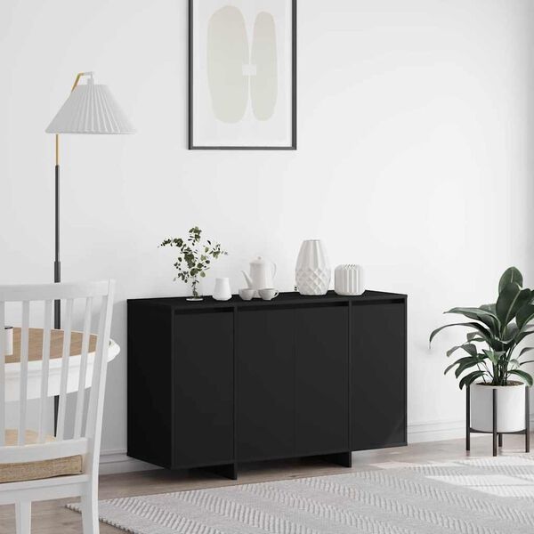 vidaXL Buffet Noir 120 x 41 x 75 cm Bois d'ing&eacute;nierie