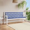 vidaXL Coussins de banc de jardin lot de 2 rayures bleues/blanches