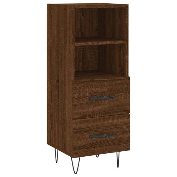vidaXL Buffet Ch&ecirc;ne marron 34,5x34x90 cm Bois d'ing&eacute;nierie