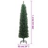 vidaXL Sapin de Noël artificiel mince avec support vert 240 cm PVC