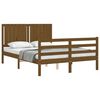 vidaXL Cadre de lit sans matelas marron miel 140x190 cm bois massif