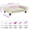 vidaXL Lit pour chien crème 70x48x22 cm velours