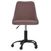 vidaXL Chaise pivotante de bureau Marron Tissu