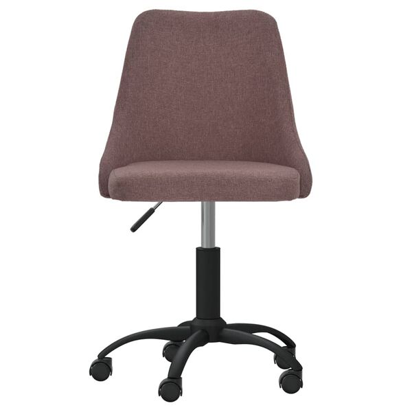 vidaXL Chaise pivotante de bureau Marron Tissu