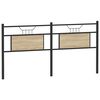 vidaXL T&ecirc;te de lit de remplacement ch&ecirc;ne sonoma 160 cm bois d'ing&eacute;nierie et acier