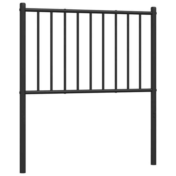 vidaXL T&ecirc;te de lit de remplacement m&eacute;tal noir 75 cm