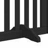 vidaXL Barri&egrave;re pour chien porte pliable 9 panneaux noir bois peuplier