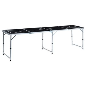 vidaXL Table de bi&egrave;re-pong pliable 240 cm Noir