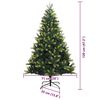 vidaXL Arbre de Noël artificiel à charnières 150 LED Vert 120 cm