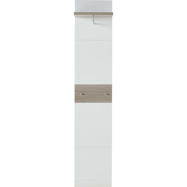 Germania Panneau de porte-manteau 39x29,9x19,46 cm Ch&ecirc;ne-Nelson blanc