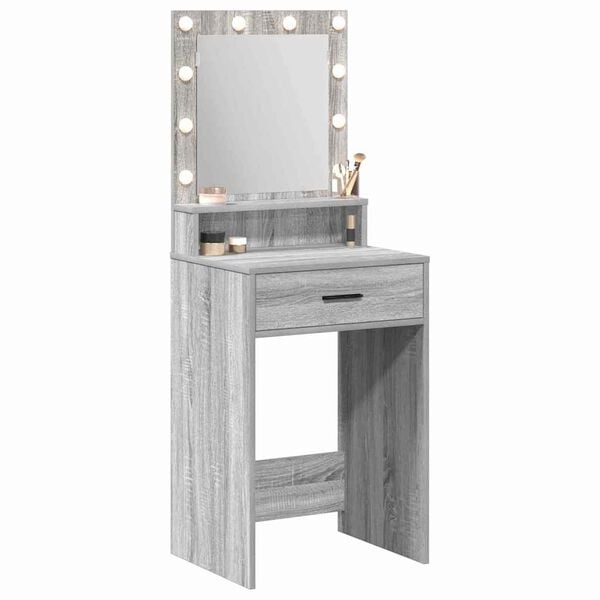 vidaXL Table de Toilette avec tiroir Gris Sonoma 50 x 41 x 135 cm