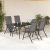 vidaXL Chaises pliables de jardin lot de 4 gris r&eacute;sine tress&eacute;e