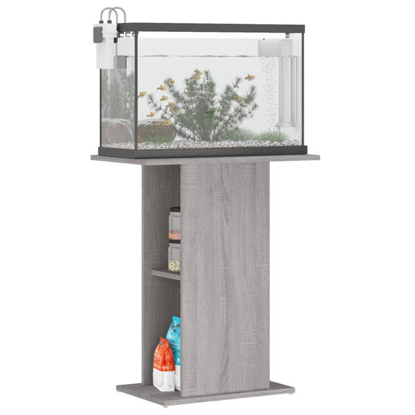 vidaXL Support d'aquarium sonoma gris 60,5x36x72,5cm bois d'ing&eacute;nierie
