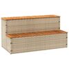 VidaXL Marche bain remous beige 100x50x50,5 cm polyrotin acacia massif
