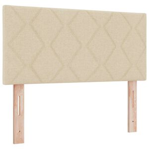 vidaXL T&ecirc;te de lit Cr&egrave;me tissu