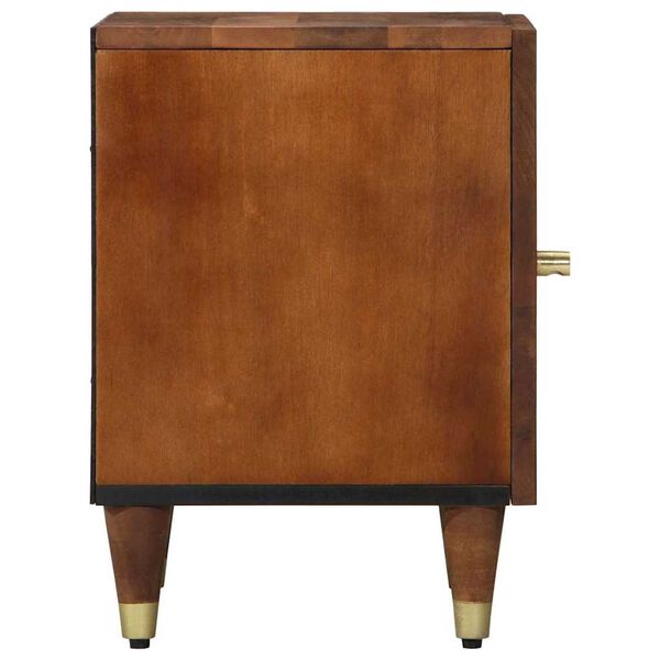 vidaXL Cabinet de chevet avec porte Marron miel 40 x 33 x 46 cm