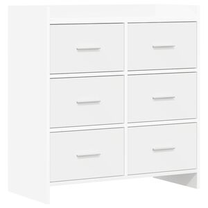 vidaXL Buffet Blanc 75 x 33 x 80 cm Bois d'ing&eacute;nierie