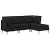 vidaXL Canap&eacute; modulaire avec rangement 4 pcs Noir Tissu