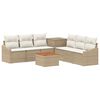 vidaXL Ensemble de Canap&eacute;s 8 pc Beige et blanc cr&egrave;me