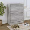 vidaXL Armoire &agrave; chaussures Sonoma gris 63x24x81 cm Bois d'ing&eacute;nierie