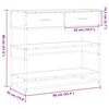 vidaXL Table console chêne marron 90x35x80 cm bois d'ingénierie