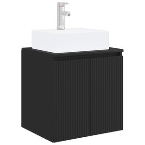 vidaXL Vanit&eacute; de lavabo mural Noir 49,5 x 41 x 62,5 cm