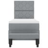 vidaXL Lit &agrave; ressorts avec matelas Gris clair 80 x 200 cm tissu