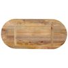 vidaXL Dessus de table 80x40x2,5 cm ovale bois massif de manguier