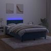vidaXL Sommier &agrave; lattes de lit avec matelas LED bleu fonc&eacute; 120x190 cm