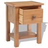 vidaXL Tables de chevet 2 pcs 36x30x47 cm bois de chêne massif