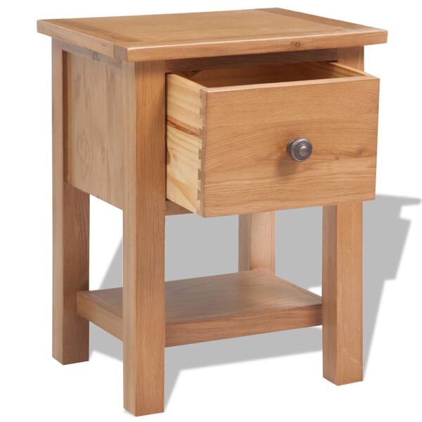 vidaXL Tables de chevet 2 pcs 36x30x47 cm bois de chêne massif