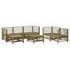 vidaXL Salon de jardin 7 pcs bois de pin impr&eacute;gn&eacute;