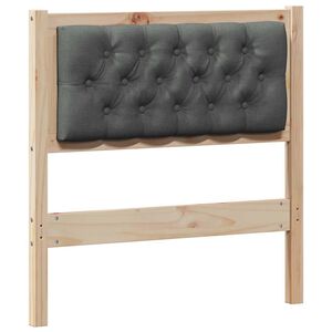 vidaXL T&ecirc;te de lit Autre marron et gris fonc&eacute; 75 cm Bois massif en pin
