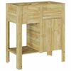 vidaXL Jardin haut Marron Bois de pin impr&eacute;gn&eacute;