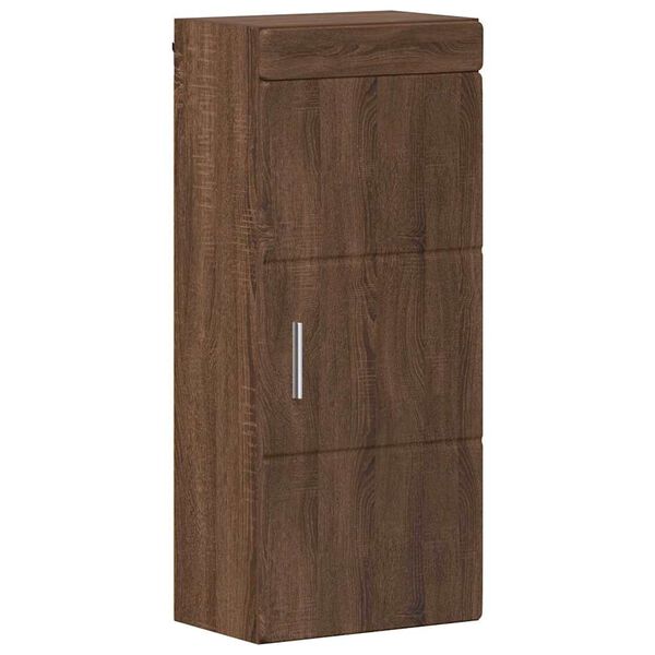 vidaXL Armoire murale de salle de bain avec &eacute;tag&egrave;re TULUM Ch&ecirc;ne brun