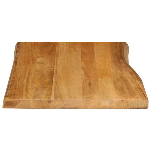 vidaXL Dessus de table 80x60x2,5 cm bord vivant bois massif manguier