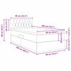 vidaXL Lit avec rangement et matelas avec matelas Taupe 90 x 200 cm