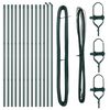 vidaXL Poteau de clôture. 13 pcs Vert Acier