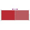 vidaXL Auvent lat&eacute;ral r&eacute;tractable de patio 180x500 cm Rouge