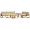 vidaXL Ensemble de canap&eacute;s d'ext&eacute;rieur 6 pc Blanc et Beige