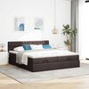 VidaXL Cadre de lit ottoman avec matelas marron fonc&eacute; 180x200 cm tissu