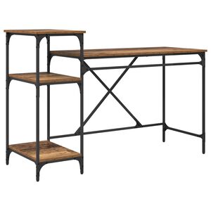 vidaXL Bureau Bois Ancien 135 x 50 x 90 cm Bois d'ing&eacute;nierie