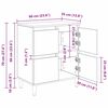 vidaXL Buffets 3 pcs Ch&ecirc;ne noir 60 x 35 x 70 cm Bois d'ing&eacute;nierie