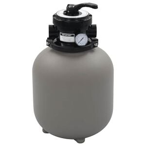 vidaXL Filtre &agrave; sable pour piscine avec vanne 4 positions Gris 350 mm